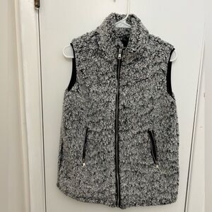 Fuzzy gray vest